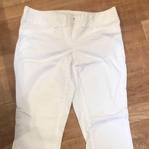 White ankle length trouser pant